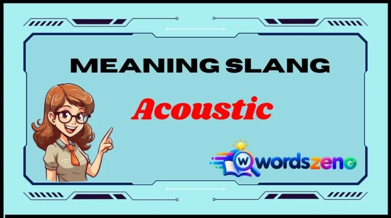 Acoustic Meaning Slang