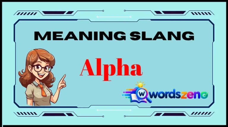Alpha Meaning Slang