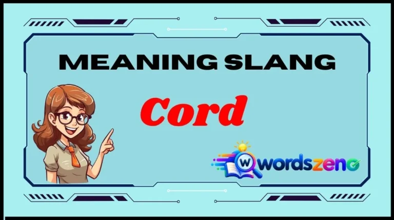 Cord Meaning Slang