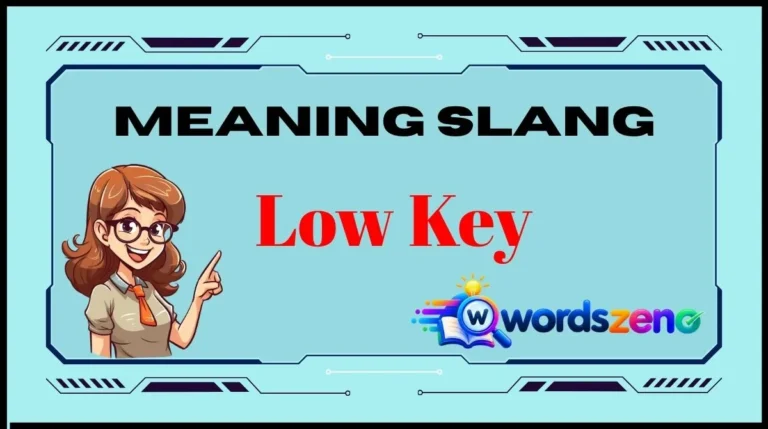 Low Key Meaning Slang