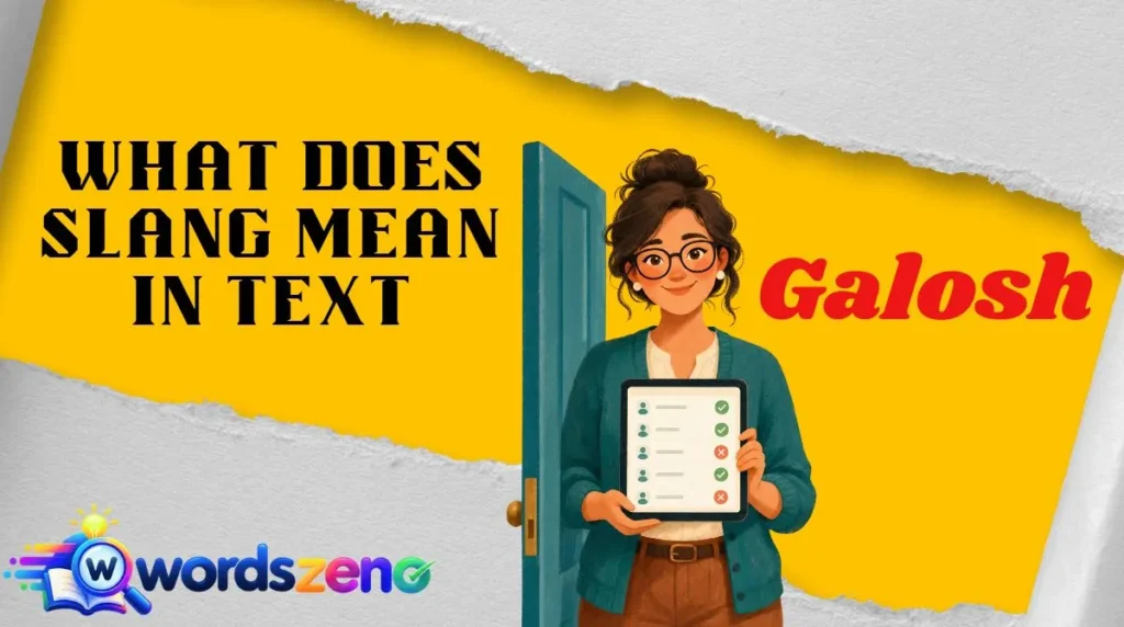 What Does “Galosh Meaning Slang” Mean in Text?