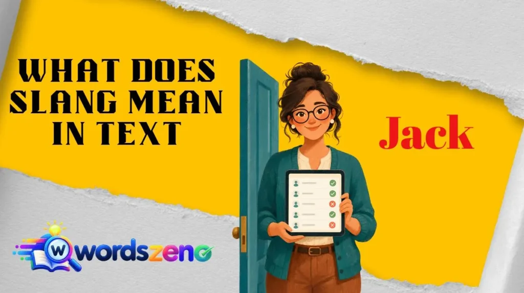 What Does “jack meaning slang” Mean in Text?