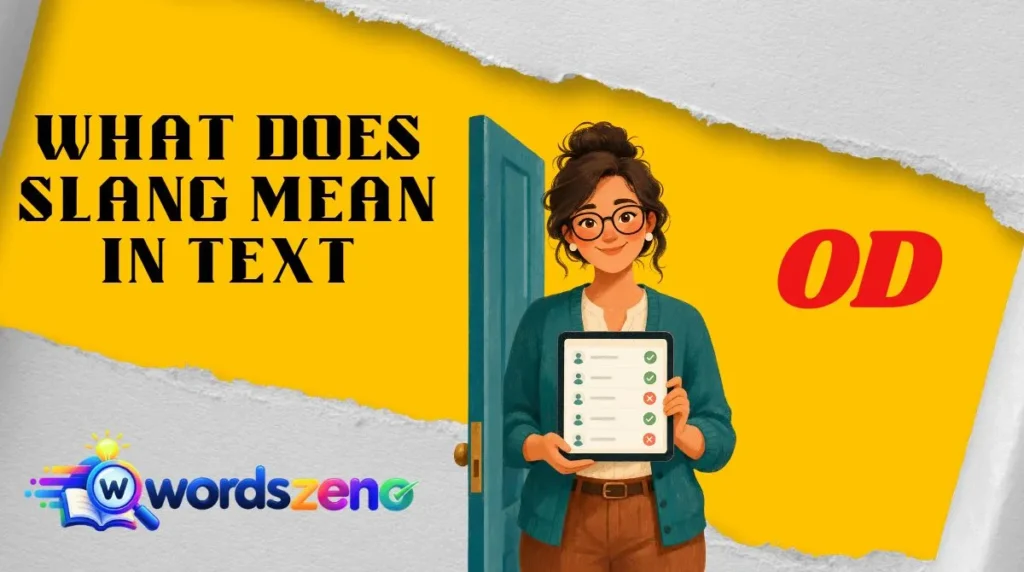 What Does “od meaning slang” Mean in Text?