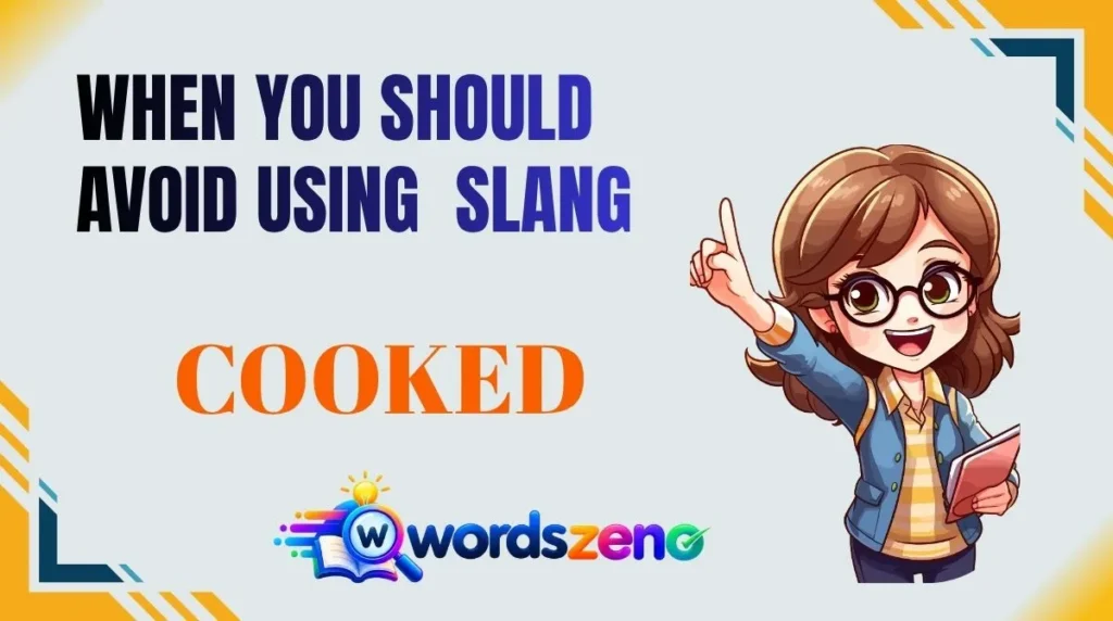 When You Should Avoid Using “cooked slang meaning”