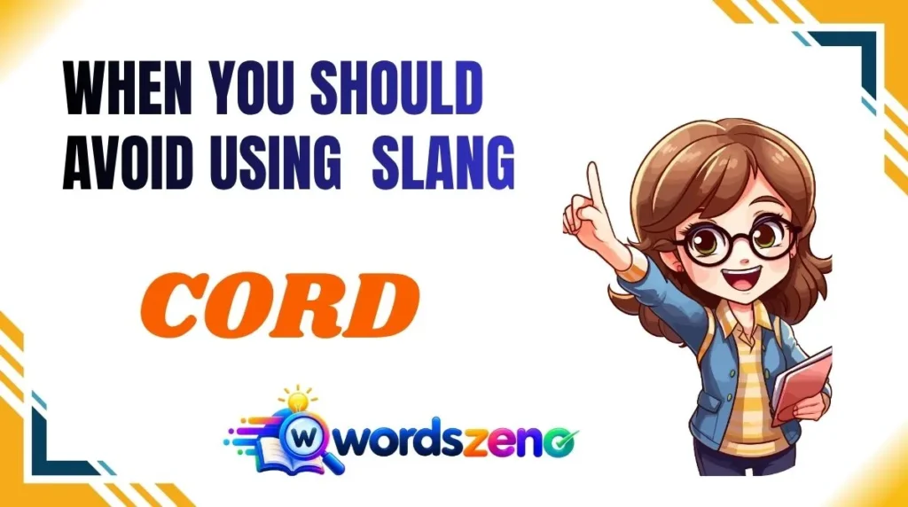 When You Should Avoid Using “cord”