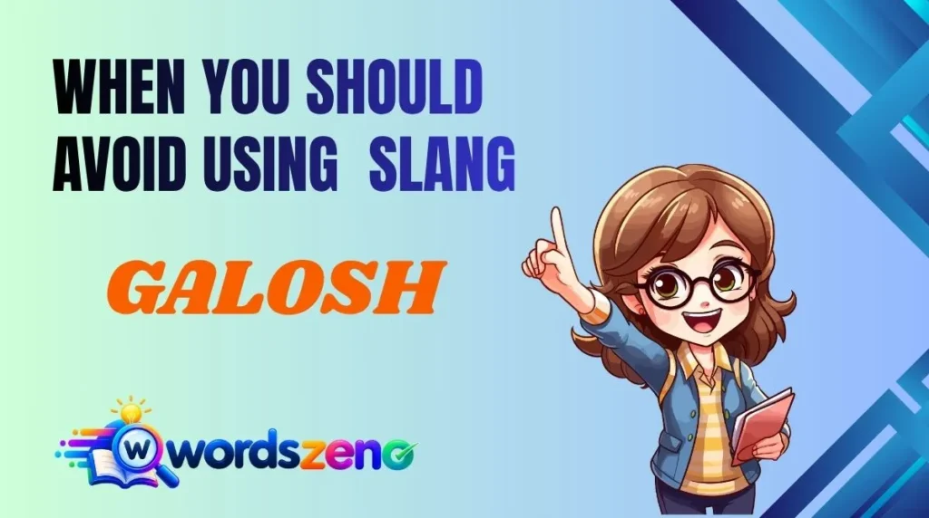 When You Should Avoid Using “Galosh Meaning Slang”