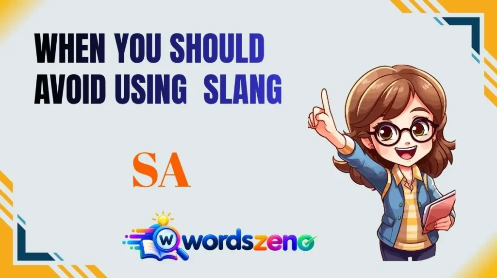 When You Should Avoid Using “SA”