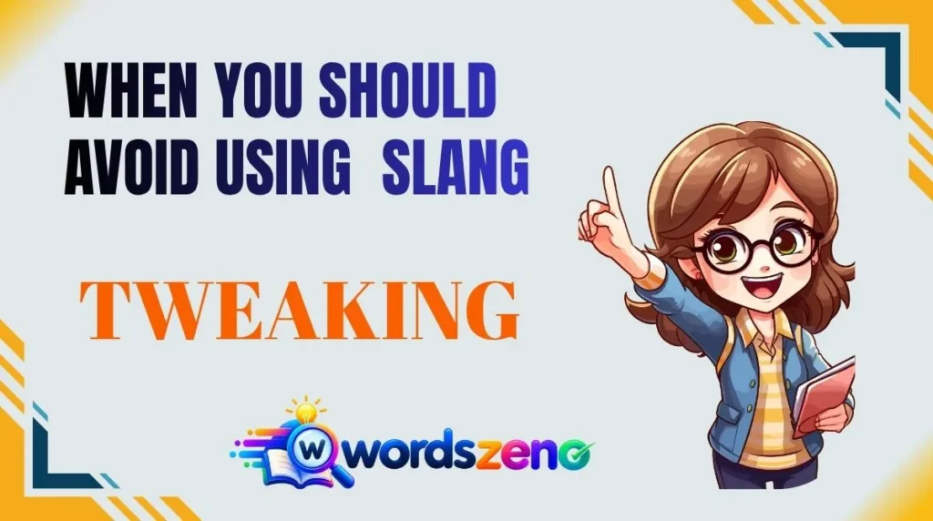 When You Should Avoid Using “tweaking meaning 2026”