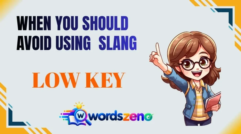 When You Should Avoid Using “low key meaning slang”